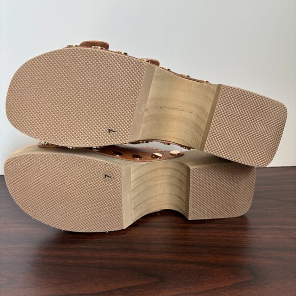 Kelsi Dagger Brooklyn Jolt Tan Clog Sandals Women's Size 7 - Picture 6 of 9